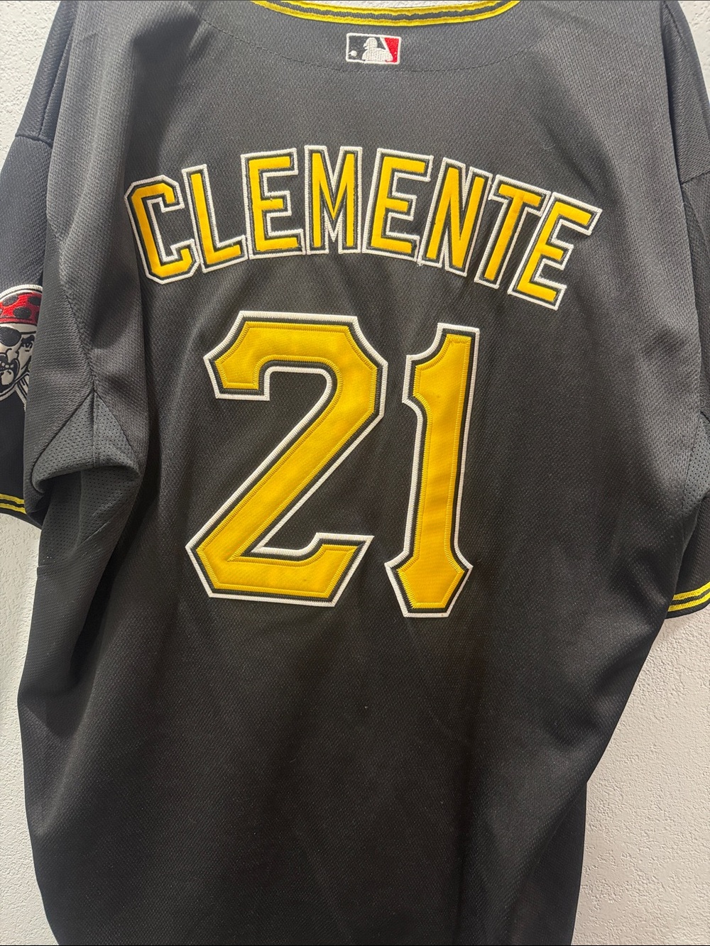 Majestic Black and Yellow Pittsburgh P Baseball Jersey